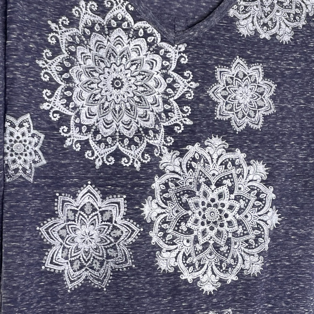 Style & Co. Plus Size Macy’s purple Mandala short sleeve T-Shirt Size 2X - Picture 6 of 9